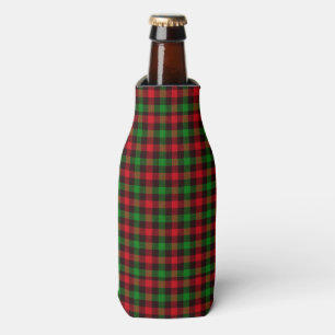 Christmas Plaid Bottle Cooler