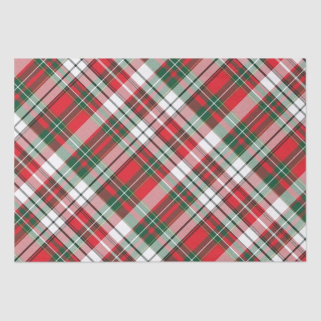 Christmas Plaid Bright #2 Tissue Paper (Front)