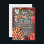 Christmas Plaid Chalkboard Waffle Pajamas Holiday Invitation<br><div class="desc">Christmas Plaid Chalkboard Waffle Pajamas Holiday Brunch Invitation</div>