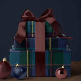Christmas plaid classic holiday simple wrapping paper
