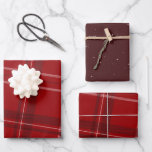 Christmas plaid classic red holiday wrapping paper sheets<br><div class="desc">A bold modern take on a classic holiday plaid makes this wrapping paper set perfect way for both traditional and unconventional gift givers. The red background with the tilted black and white checks is festive and stylish. Will look fantastic on all your gifts under the tree perfectly coordinated with your...</div>