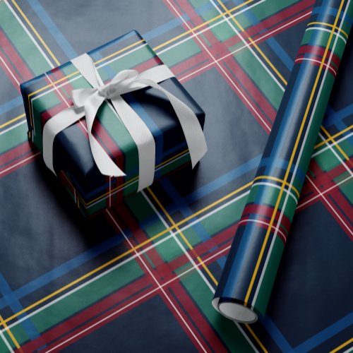 Christmas plaid classic simple colorful holiday wrapping paper