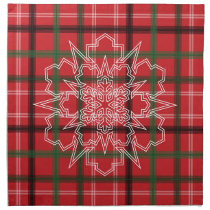Christmas plaid cloth napkin
