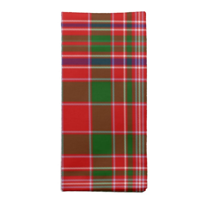 Christmas Plaid Cloth Napkins (Folded)