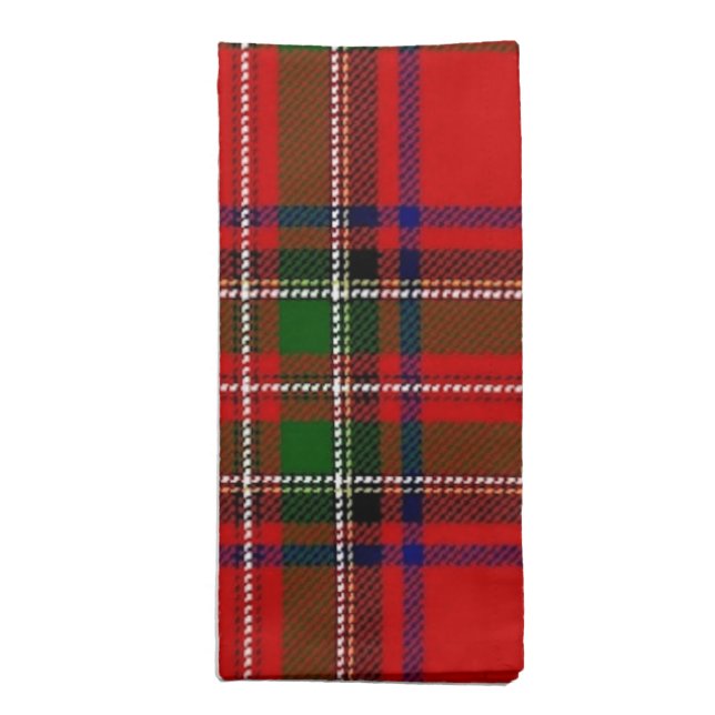 Christmas Plaid Cloth Napkins (Folded)