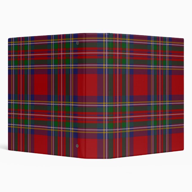 Christmas Plaid Decoration, Xmas Holiday Gift 3 Ring Binder (Background)