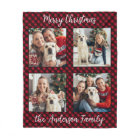 Christmas Plaid Family Custom Modern 4 Picture