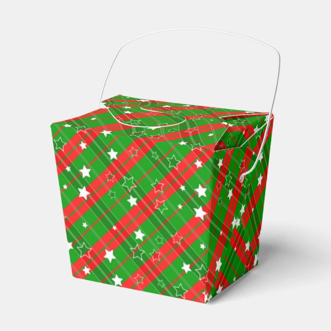 Christmas Plaid Favor Box (Front Side)