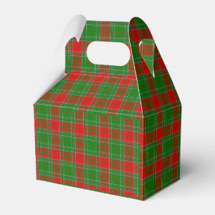 Christmas plaid  favor boxes
