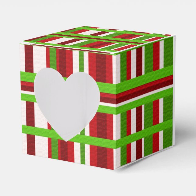 Christmas Plaid Favor Boxes (Front Side)