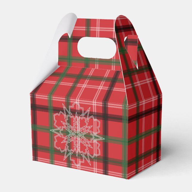 Christmas plaid favor boxes (Front Side)