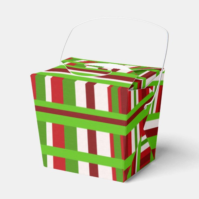Christmas Plaid Favor Boxes (Front Side)