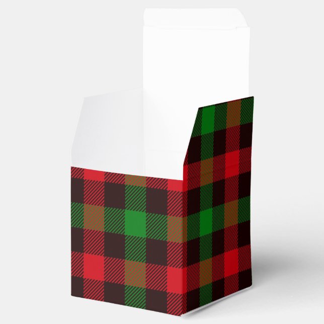 Christmas Plaid Favor Boxes (Opened)