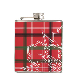 Christmas plaid flask