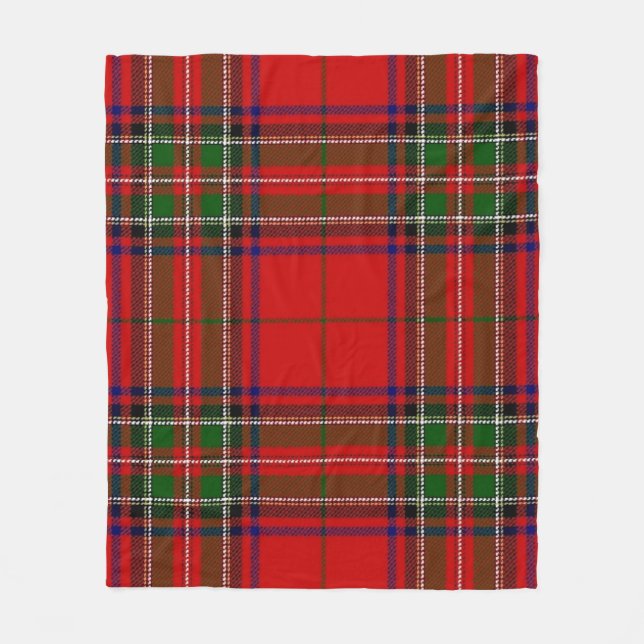 Christmas Plaid Fleece Blanket (Front)