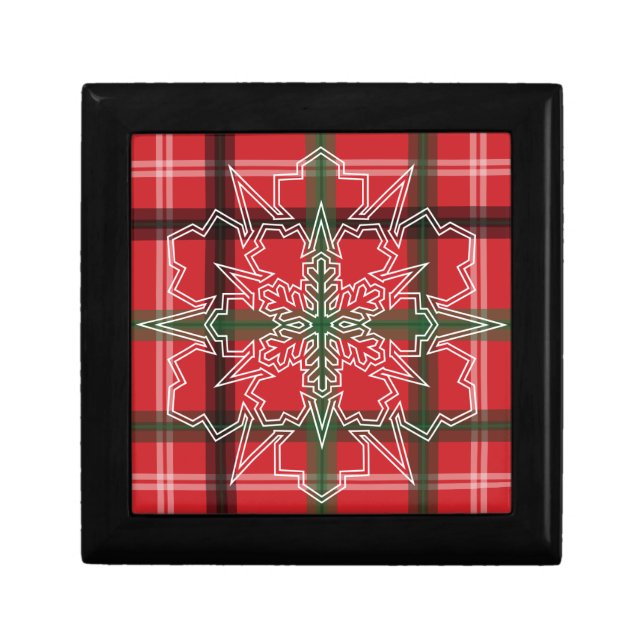 Christmas plaid gift box (Front)