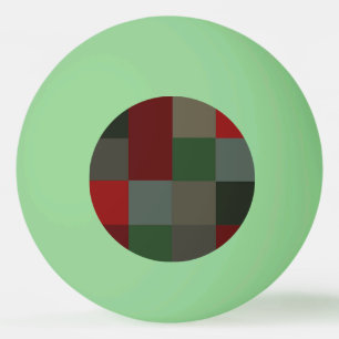 Christmas Plaid Glow in Dark Green Design Ping-Pong Ball