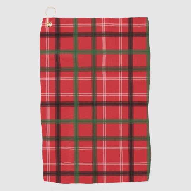 Christmas plaid golf towel (Front)