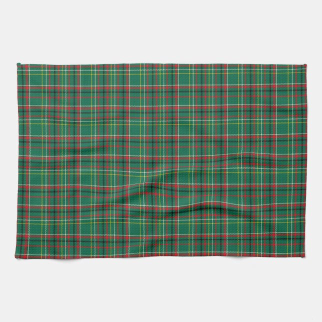 Christmas Plaid Green Pattern-23914 Kitchen Towel (Horizontal)