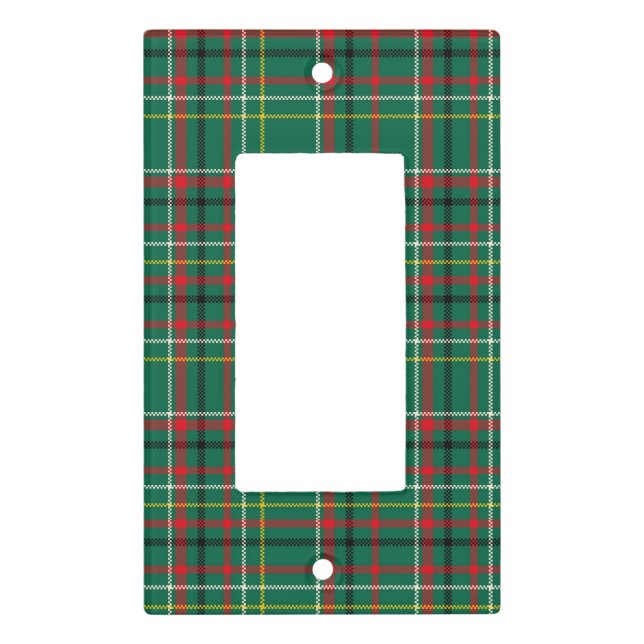 Christmas Plaid Green Pattern-23914 Light Switch Cover (Front)
