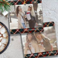 Christmas Plaid Happiness is You as Friend 2 Photo