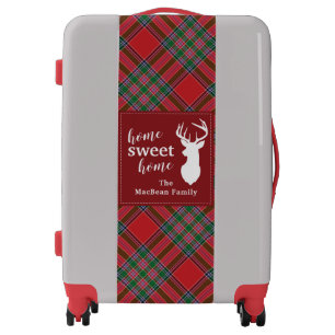 Christmas Plaid Holiday Home Sweet MacBean Tartan Luggage