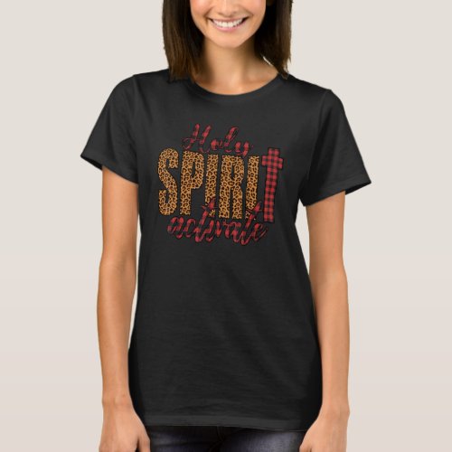 Christmas Plaid Holy Spirit Activate Christian Rel T_Shirt