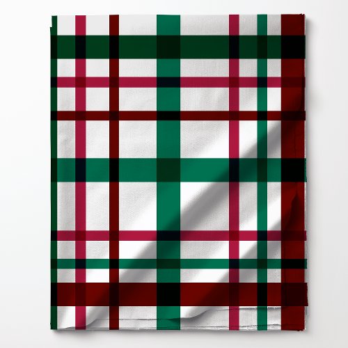 Christmas Plaid in Red and Green Pattern Fabric