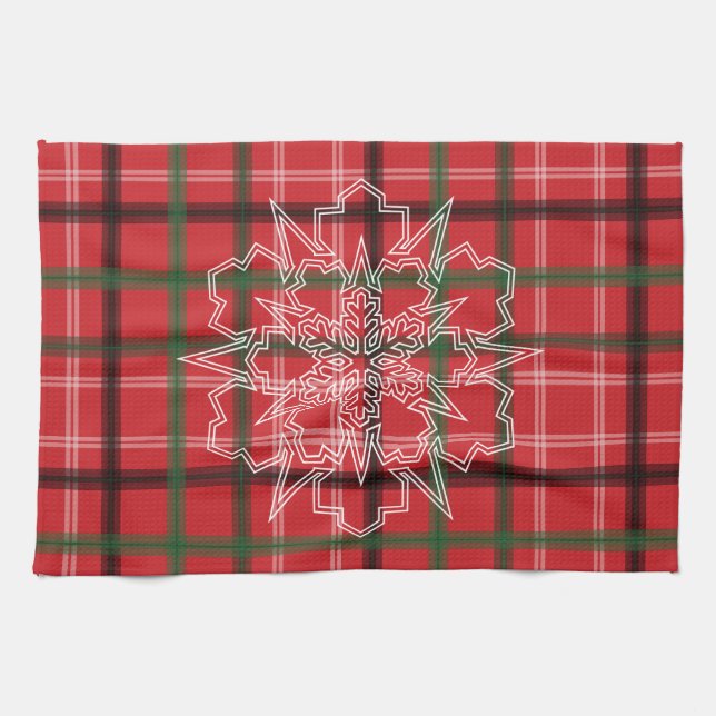 Christmas plaid kitchen towel (Horizontal)