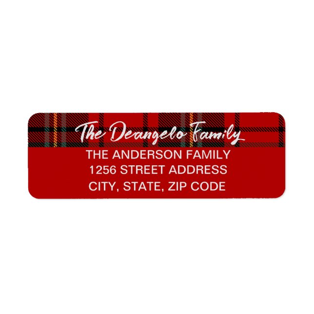Christmas Plaid  Label (Front)