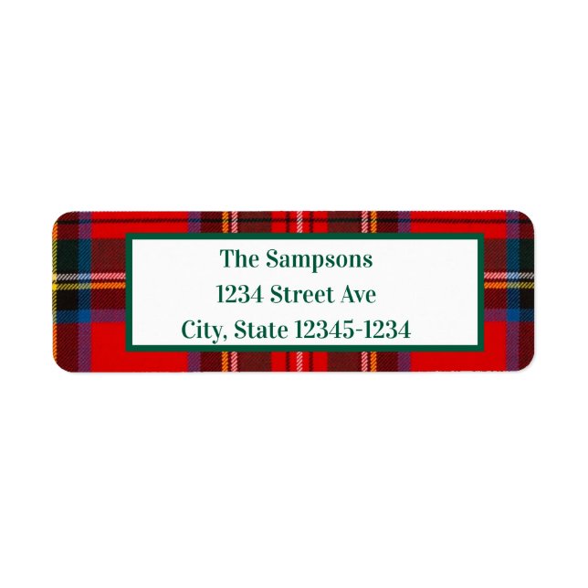Christmas Plaid Label (Front)