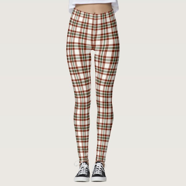 Christmas Plaid Leggings (Front)