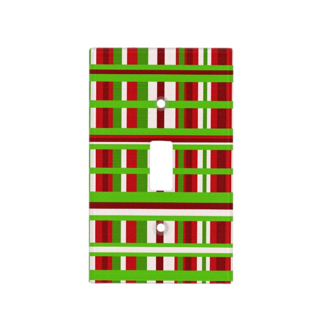 Christmas Plaid Light Switch Cover (Front)