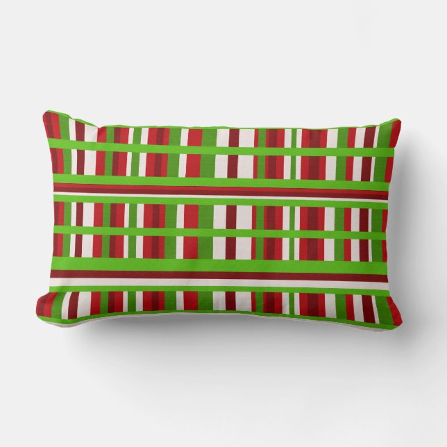 Christmas Plaid Lumbar Pillow (Front)