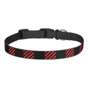 Christmas Plaid Medium Dog Collar, Personalized Pet Collar