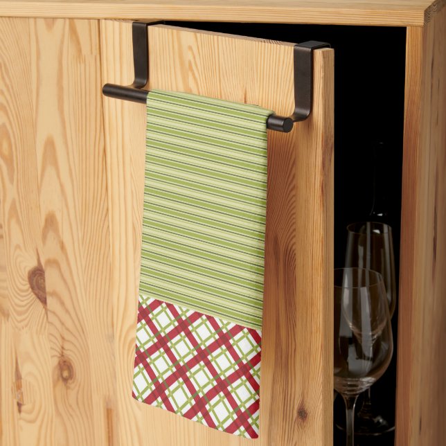 Christmas Plaid Microfiber Kitchen Towel (Thirds Fold)