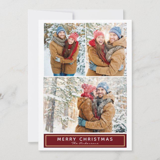 Christmas Plaid Multiple Photo Card (Front)