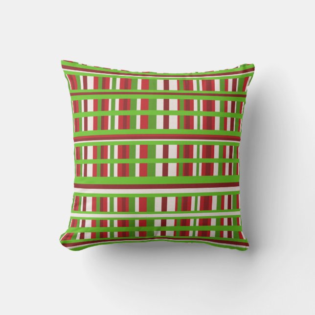 Christmas Plaid Outdoor Pillow (Front)