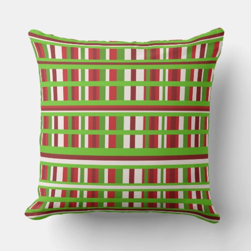 Christmas Plaid Outdoor Pillow