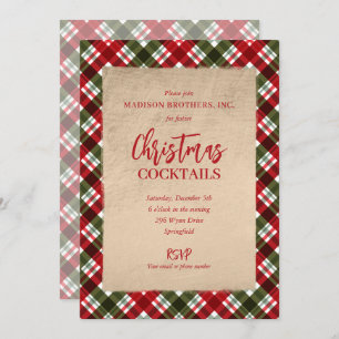 Christmas Plaid Party Invitation