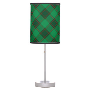 Christmas Plaid Pattern - Green and Red Table Lamp