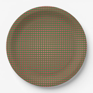 Christmas Plaid Pattern Paper Plates