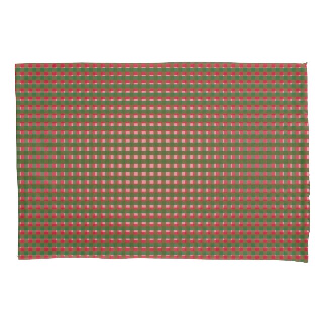 Christmas Plaid Pattern Pillow Case (Front-Left)