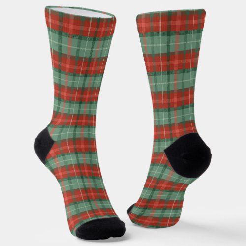Christmas plaid pattern socks