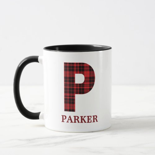 Christmas Plaid Personalized Coffee Mug P
