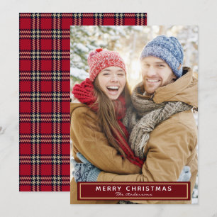 Christmas Plaid Photo Card