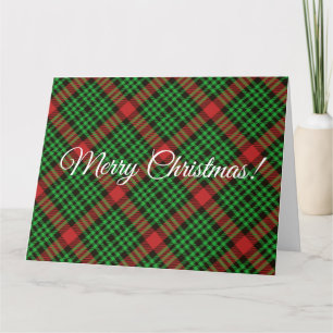 Christmas Plaid Red and Green Wrapping Card