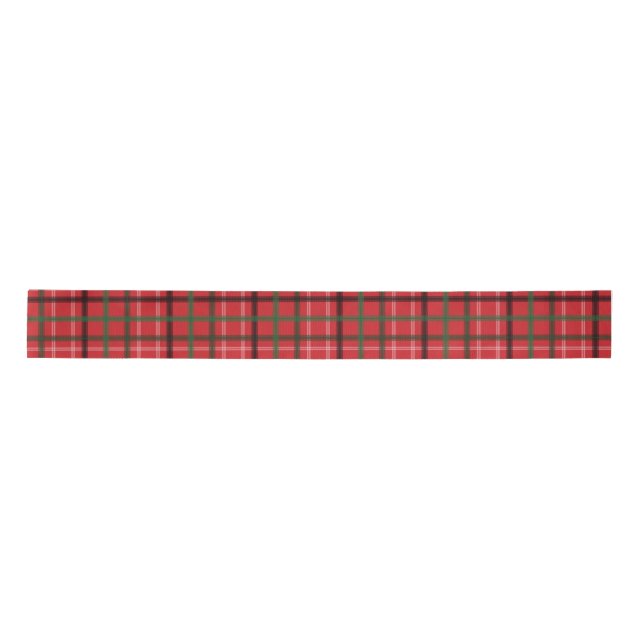 Christmas plaid satin ribbon (Front)