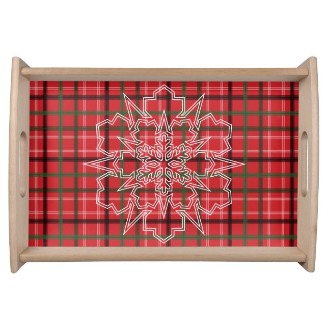 Christmas plaid serving tray (Front)