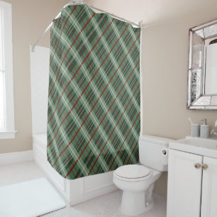 Christmas Plaid Shower Curtain